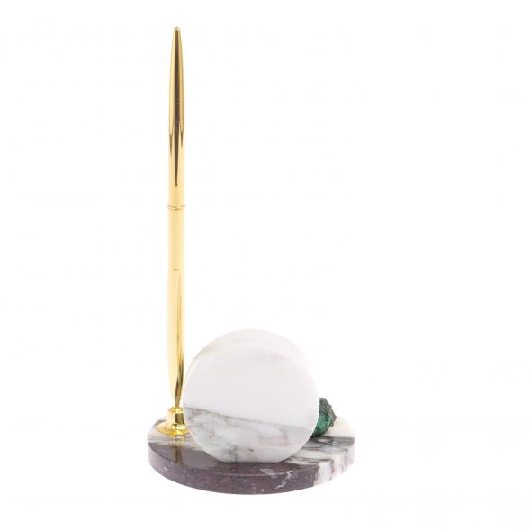 Настольные часы с ручкой малахит, мрамор 125039