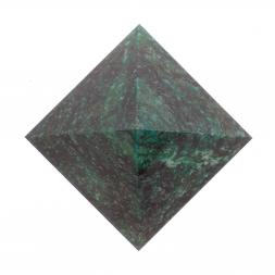 Пирамида 3,5х3,5х3,5 см темно-зеленый змеевик