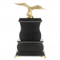 Декоративные часы из малахита &amp;quot;Орел на камне&amp;quot; бронза