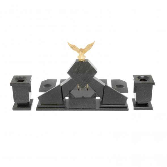 Письменный набор &amp;quot;Орел&amp;quot; из нефрита с настольным ковриком 128325