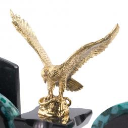 Настольный набор &amp;quot;Орел&amp;quot; змеевик