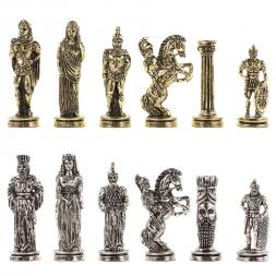 Оригинальные шахматы "Александр Македонский" доска 36х36 см из мрамора