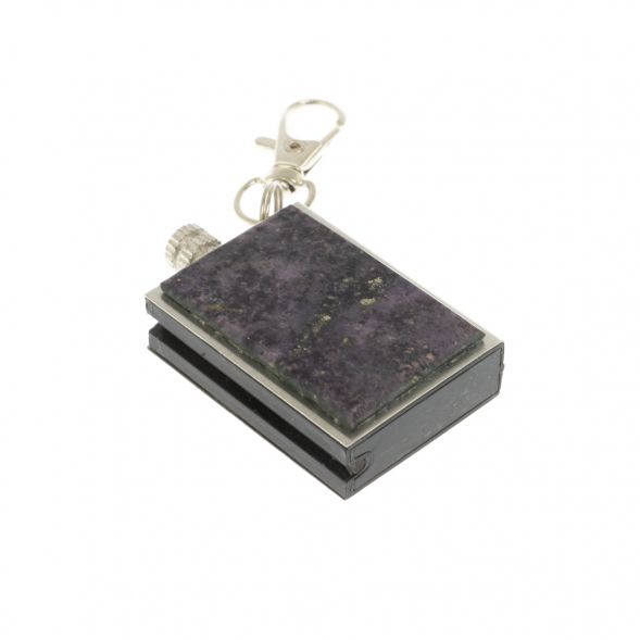 Брелок огниво &amp;quot;Вечная спичка&amp;quot; с накладкой из камня флюорит фиолетовый 2,8х1,3х5 см 129301