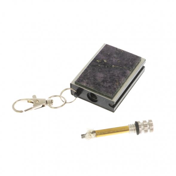 Брелок огниво &amp;quot;Вечная спичка&amp;quot; с накладкой из камня флюорит фиолетовый 2,8х1,3х5 см 129301