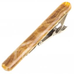 Зажим для галстука с камнем оникс