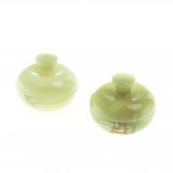 Шкатулка из оникса &amp;quot;Яблоко&amp;quot; зеленая 7,7х7,7х6,2 см (3)