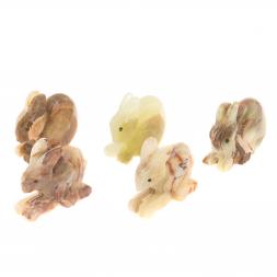 Статуэтка из оникса &amp;quot;Заяц&amp;quot; зелено-коричневый 7,5х3,2х6,5 см (3)