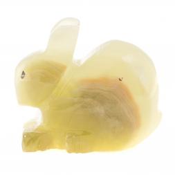 Статуэтка из оникса &amp;quot;Заяц&amp;quot; зелено-коричневый 7,5х3,2х6,5 см (3)