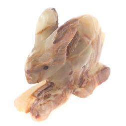 Статуэтка из оникса &amp;quot;Заяц&amp;quot; зелено-коричневый 7,5х3,2х6,5 см (3)