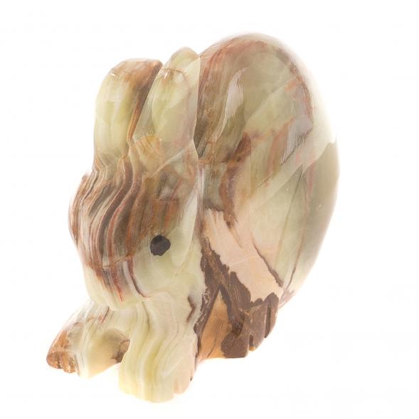 Статуэтка из оникса &amp;quot;Заяц&amp;quot; зелено-коричневый 7,5х3,2х6,5 см (3) 124646