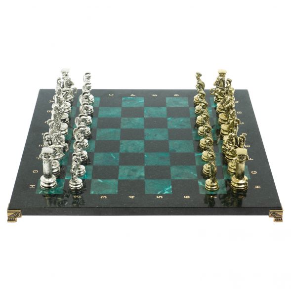 Шахматы &amp;quot;Древний Рим&amp;quot; доска 44х44 см из змеевика 128244