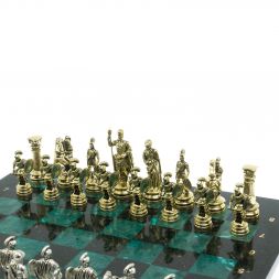 Шахматы &amp;quot;Древний Рим&amp;quot; доска 44х44 см из змеевика