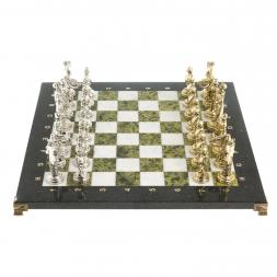 Шахматы "Дон Кихот" доска 40х40 см камень мрамор змеевик