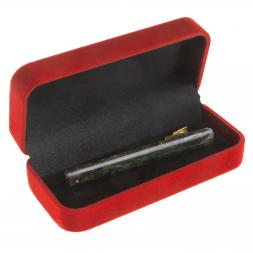 Зажим для галстука с камнем актиновит