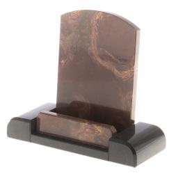 Письменный набор из лемезита "Герб РФ" с лотком для бумаг и ковриком