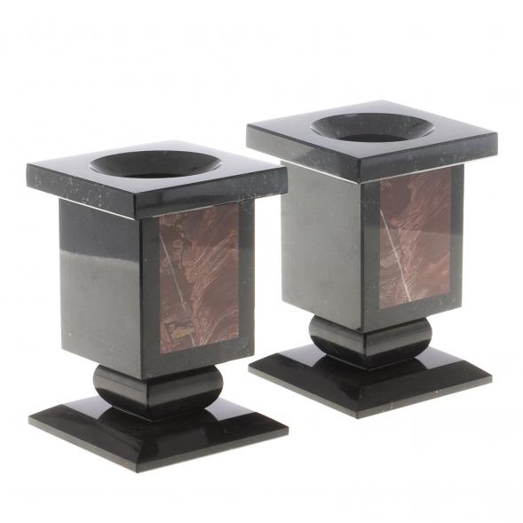 Письменный набор из лемезита &amp;quot;Герб РФ&amp;quot; с лотком для бумаг и ковриком 124504