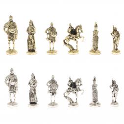 Подарочные шахматы &amp;quot;Русь&amp;quot; доска 40х40 см мрамор шабровский змеевик