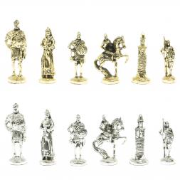 Шахматы подарочные &amp;quot;Русь&amp;quot; доска 40х40 см из серого мрамора