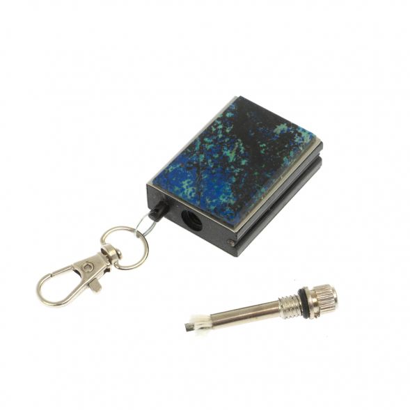 Брелок огниво &amp;quot;Вечная спичка&amp;quot; с накладкой из камня азурит 129072