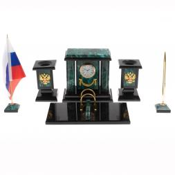 Настольный набор "Премьер" из змеевика