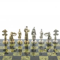 Шахматы "Дон Кихот" доска 40х40 см камень змеевик