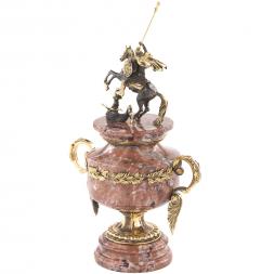 Бронзовый кубок "Георгий Победоносец" камень креноид