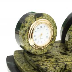 Настольный мини-набор "Глобус" камень змеевик