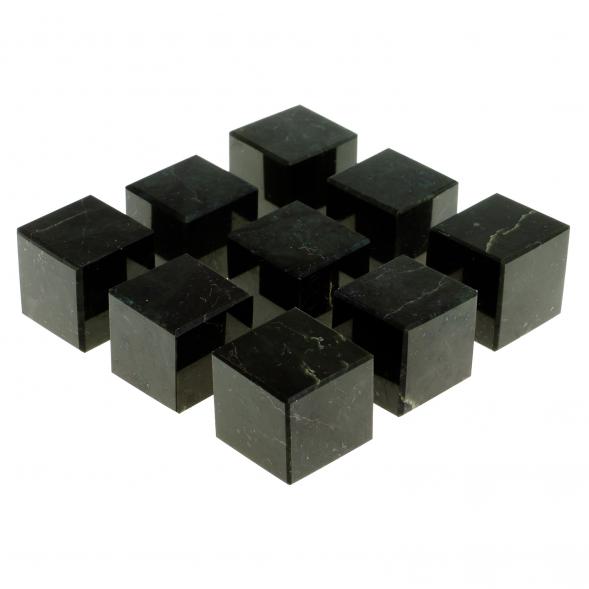 Камни для виски набор 9 кубиков черный змеевик 123476