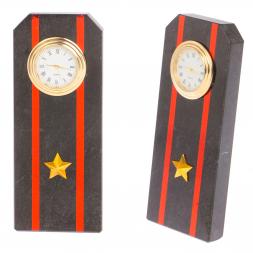 Часы "Погон майор МП ВМФ" из змеевика