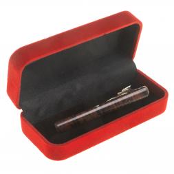 Зажим для галстука с камнем обсидиан