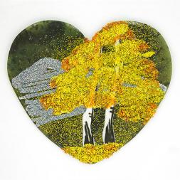 Магнит с рисунком "Сердце" большой змеевик