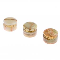 Шкатулка из оникса &amp;quot;Круглая&amp;quot; 6х4,5 см (2,5)