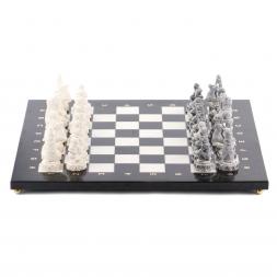 Шахматы сувенирные "Северные народы" доска 40х40 см камень мрамор