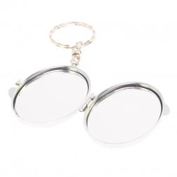 Складное зеркало брелок из афганского лазурита овальное