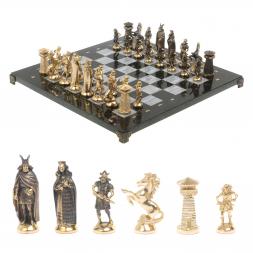 Шахматы из бронзы и мрамора "Викинги"