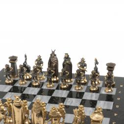 Шахматы из бронзы и мрамора "Викинги"