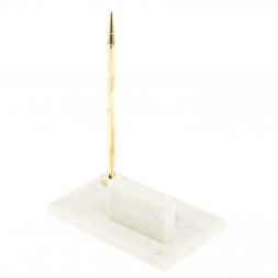 Подставка под телефон из белого мрамора