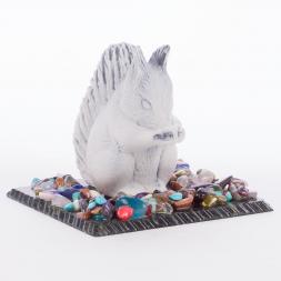 Сувенир &amp;quot;Белка с орешком&amp;quot; из мрамолита