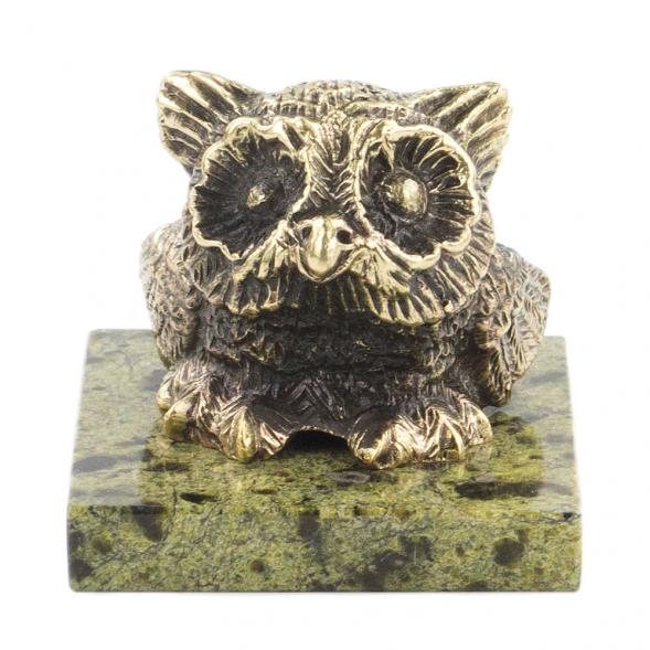 Статуэтка &amp;quot;Филин&amp;quot; бронза змеевик 120019