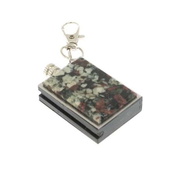 Брелок огниво &amp;quot;Вечная спичка&amp;quot; с накладкой из камня эвдиалит 2,8х1,3х5 см 129304