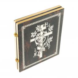 Икона складная "Спаситель" камень обсидиан