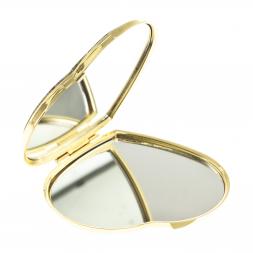 Зеркало &amp;quot;Сердце&amp;quot; из змеевика с круглой ящерицей цвет золото