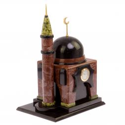 Часы &amp;quot;Мечеть&amp;quot; средняя лемезит, змеевик