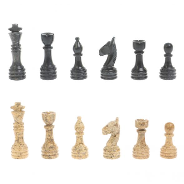 Каменные шахматы &amp;quot;Дебют&amp;quot;  доска 30х30 см мрамор ракушечник 127702