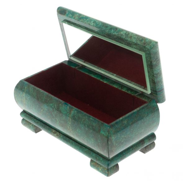 Шкатулка &amp;quot;Мишки&amp;quot;&amp;quot; из змеевика 16х8х7,5 см 128853