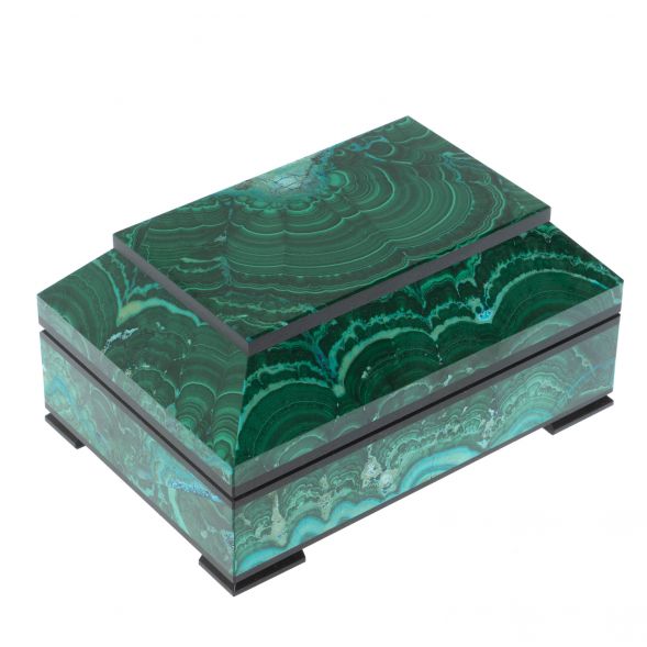 Ларец из малахита с хризоколлой &amp;quot;Желание&amp;quot; 13х9х6,5 см 129230
