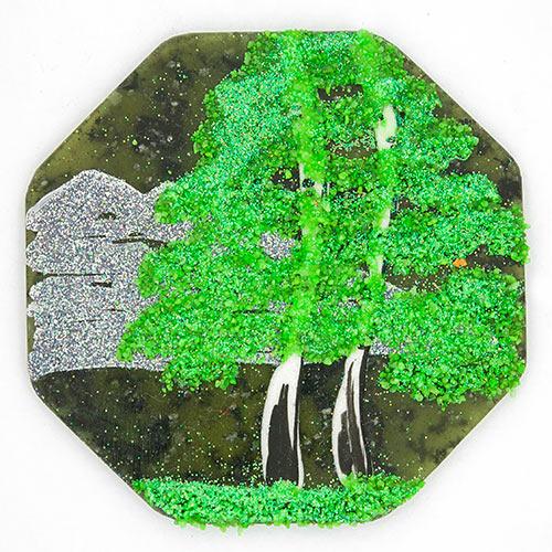 Магнит с рисунком &amp;quot;Восьмигранник&amp;quot; большой камень змеевик 113962