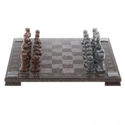 Шахматы с гравировкой &amp;quot;Турнирные&amp;quot; доска 36х36 змеевик, мрамор, лемезит