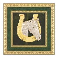 Панно &amp;quot;Подкова с лошадью&amp;quot; из нефрита 116251