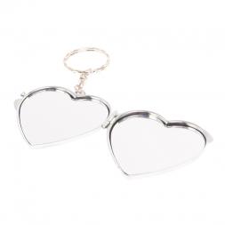 Складное зеркало брелок из змеевика сердце
